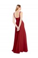 Outlet Sweetheart Neckline Long Chiffon Bridesmaid Dress with Side Slit and Wide Straps UK