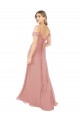 Outlet Draped Shoulder Sash Back Chiffon Bridesmaid Dress UK