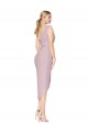 Outlet High Low One Shoulder Ruffles V-Neck Chiffon Wrap Bridesmaid Dress / Formal Prom Dress UK