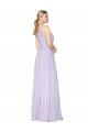 Outlet High Neck Halter Shirred Chiffon Bridesmaid Dress / Formal Prom Dress UK