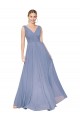 Outlet Floor Length High Neck V-Back Chiffon Bridesmaid Dress / Formal Prom Dress UK
