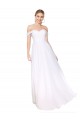 Outlet Off the Shoulder Long Full Length Chiffon Bridesmaid Dress / Formal Prom Dress UK