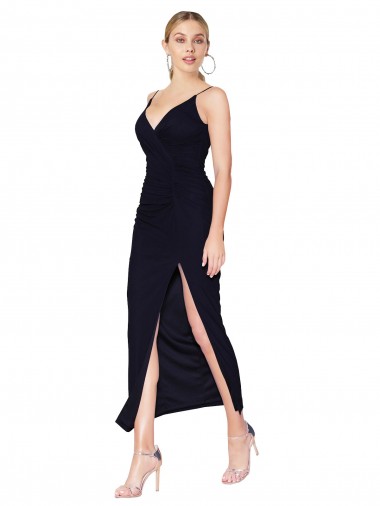 Outlet Chiffon High Neck Spaghetti Straps Short Cocktail Bridesmaid Dress / Formal Prom Dress UK