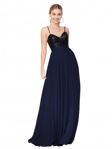 Outlet Sweetheart High Neck Sequin Top Long Chiffon Bridesmaid Dress / Prom Dress UK