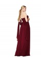 Outlet Draped Strapless Long A-Line Chiffon Bridesmaid Dress / Formal Prom Dress UK