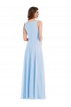 Outlet Deep V-Neck Chiffon Maxi Bridesmaid Dress UK