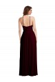 Outlet Halter Spaghetti Straps Maxi Bridesmaid Dress with Front Slit UK