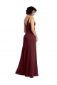 Outlet Notched Neckline Empire Waist Chiffon Slip Bridesmaid Dress UK