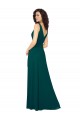 Outlet V-Neck Chiffon Bridesmaid Dress with Front Skirt Slit UK