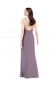 Outlet Simple Floor-Length Chiffon Formal Bridesmaid Dress with Criss-Cross Back UK