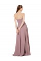 Outlet Strapless Chiffon Bridesmaid Dress with Notched Neckline UK