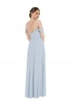 Outlet Off the Shoulder Basque Neck Maxi Bridesmaid Dress with Flounce Sleeves UK