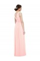 Outlet V-Neck Full Length Chiffon Bridesmaid Dress UK