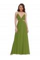 Outlet Ruffled Chiffon Cutout Maxi Bridesmaid Dress UK