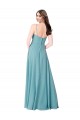 Outlet Draped Empire V-Neck Chiffon Bridesmaid Dress UK