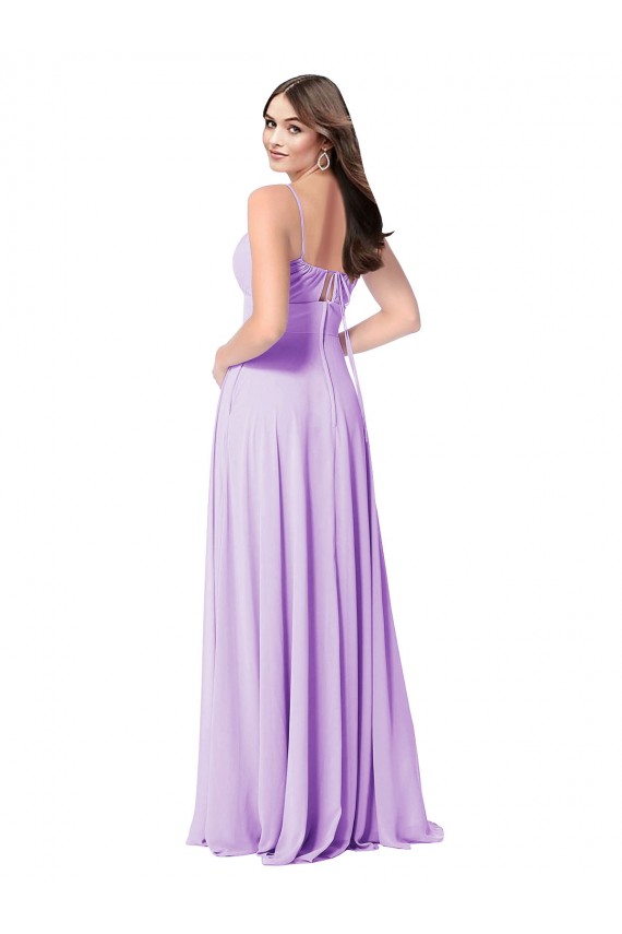 Outlet Chiffon A-Line Chiffon Bridesmaids Dress with Ruched Bodice UK