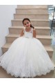 Outlet Ivory Ball Gown Floor Length Flower Girl Dress UK