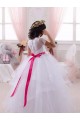 Outlet Ivory Ball Gown Sweetheart Floor Length Flower Girl Dress UK