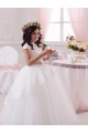 Outlet Ivory Ball Gown Sweetheart Floor Length Sleeveless Flower Girl Dress UK