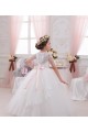 Outlet Ivory Ball Gown Sweetheart Sleeveless Long Flower Girl Dress UK
