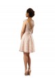 Outlet Short Knee Length Lace Bridesmaid Dress with Matching Chiffon Tie Sash UK