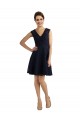Outlet Short V-Neck Lace Cocktail Bridesmaid Dress with Illusion Back UK