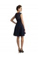 Outlet Short V-Neck Lace Cocktail Bridesmaid Dress with Illusion Back UK