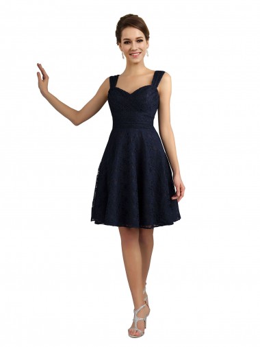 Outlet Lace Bridesmaid Dress / Cocktail Dress with Sweetheart Neckline and Button Back Detail UK