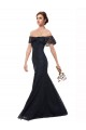 Outlet Off the Shoulder Long Lace Bridesmaid Dress / Prom Dress with Flutter Sleeves UK