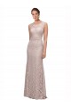 Outlet Long Sleeveless All Lace Bridesmaid Dress / Prom Dress with Scoop Neckline UK