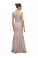 Outlet Long Sleeveless All Lace Bridesmaid Dress / Prom Dress with Scoop Neckline UK