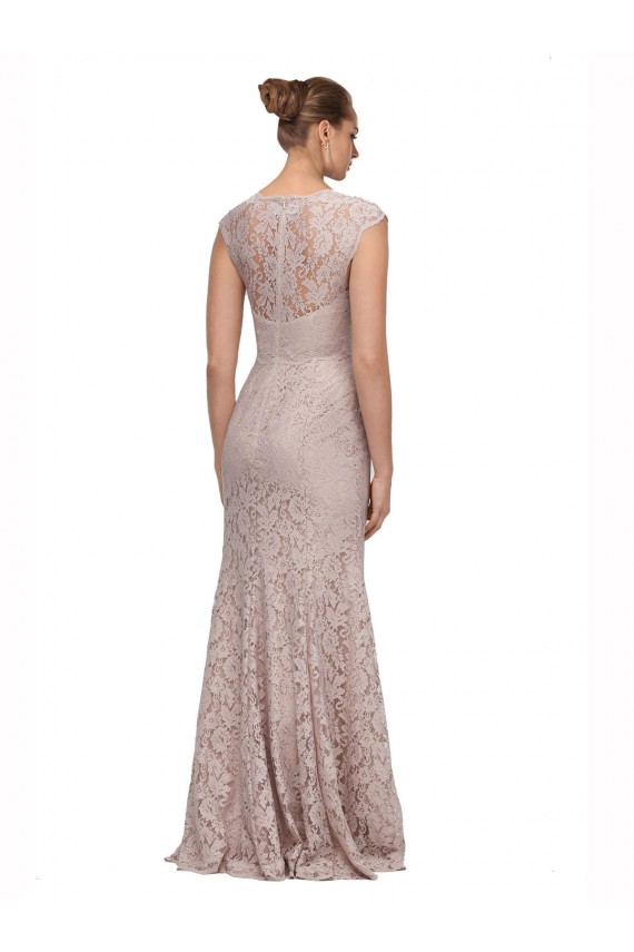 Outlet Sweetheart Neckline Cap Sleeves Lace Bridesmaid Dress / Prom Dress with Twist UK