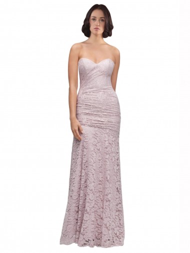Outlet Floor Length Long Mermaid Lace Bridesmaid Dress / Prom Dress with Low Back UK