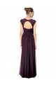 Outlet Long Chiffon Sweetheart Bridesmaid with Lace Straps and Keyhole Back UK