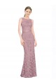 Outlet Sleeveless Crop Top High Neck Mermaid Lace Bridesmaid Dress / Prom Dress UK