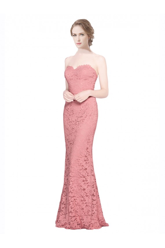 Outlet Fitted Sweetheart Mermaid Lace Bridesmaid Dress / Prom Dress UK