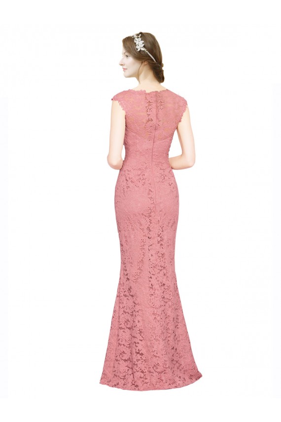 Outlet Sweetheart Mermaid Long Lace Bridesmaid Dress / Prom Dress with Wide Straps UK