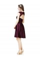 Outlet Short Knee Length Lace Cocktail Bridesmaid Dress with Square Neck UK