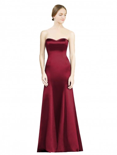 Outlet Sweetheart Neckline Bridemaid Dress with Hips Seamed Detail UK
