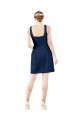 Outlet V-Neck A-Line Satin Cocktail Bridesmaid Dress with Pockets UK