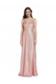 Outlet High Neck Low Back Sparkling Formal Sequin Bridesmaid Dress / Prom Dress UK