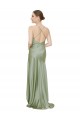 Outlet Formal Silky Satin Bridesmaid Dress / Prom Dress with Bias Cut Skirt UK