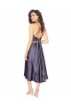 Outlet Midi Cocktail Length Silky Satin Bridesmaid Dress / Prom Dress with Open Tied Back UK