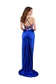 Outlet Open Back Cowl Neck Long Formal Silky Satin Bridesmaid Dress / Prom Dress UK