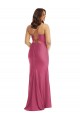 Outlet Cowl-Neck Open Tie-Back Formal Silky Satin Mermaid Bridesmaid Dress / Prom Dress with Frong Slit UK