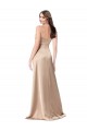 Outlet Formal Silky Satin Bridesmaid Dress / Prom Dress with Draped Surplice Bodice UK