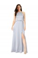 Outlet Halter Neck Formal Silky Satin Bridesmaid Dress with Strappy Back UK