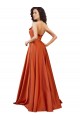 Outlet Strapless Sweep Train Formal Silky Satin Bridesmaid Dress / Prom Dress with Pleats UK