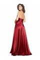 Outlet Cowl Neckline Long Formal Silky Satin Bridesmaid Dress / Prom Dress with Spaghetti Straps UK