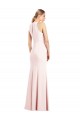 Outlet V-Neck Keyhole Back Crepe Trumpet Bridesmaid Dress / Prom Dress UK